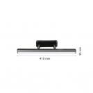 2R - LED WALL LIGHT BLACK 8W 6782 WITH SWITCH