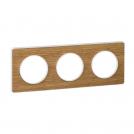 SCHNEIDER ELECTRIC - S520806N Odace Touch cover frame 3 gang wood nature & white border