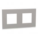 SCHNEIDER ELECTRIC - NU600480 cover frame - 2 gangs - 2 x 2 modules - aluminium