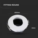 V-TAC - GU10 Fitting White+Black Round SKU: 3161 VT-874 (3)