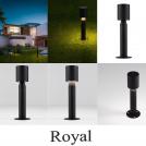 NOVA LUCE - Градински стълб  Ø9, В:29.5 см.  9186709  ROYAL ⚡ LED 6W ⚡ 277Lm ⚡ 3000K ⚡ 220-240V⚡ IP65 ✴ Пясъчно черен алуминий 