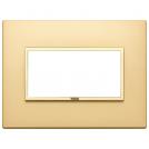 VIMAR - 21654.G10 - Plate 4M aluminium satin gold