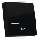 ACA LIGHTING - MODYS BUTTON WITH INDICATOR & SYMBOL 16A 2M. MATT BLACK 10101333520