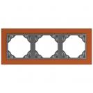 EFAPEL - TRIPLE FRAME RED/GREY 90930 TTS LOGUS 90 Animato