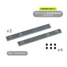 VIVALUX - SLIM25 метална планка M-Track metal сет 2 бр./6 бр. нитове VIV005176 