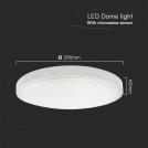 V-TAC - 18W LED Dome Light Round Microwave Sensor White Frame 4000K IP44 SKU: 76601 (7)