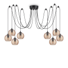 IDEAL LUX - pendant luminaire RIGA SP8  AMBRA 241173 E27, 8X60W