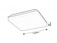 RABALUX - плафон за външен монтаж PERNIK 7250 LED 24W, IP54, 2400LM, 4000K (5)