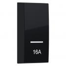 ACA LIGHTING - MODYS BUTTON WITH INDICATOR & SYMBOL 16A 1M. MATT BLACK 10101333512