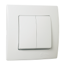 MAKEL - Double One way switch white Lilium Natural Kare 32001003