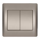 ELMARK - 11044 - TWO BUTTONS ONE WAY SWITCH GREY METALLIC RHYME