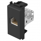 TEM - KM37SB Socket RJ45 Cat 5e UTP 1M, color Blacvk matt, Modul
