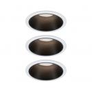 PAULMANN - Луни (3бр.) 93402  Cole Coin basic set IP44 round 88mm Coin ⚡3x6W⚡ 3x470lm⚡ 230V dimmable ⚡2700K✴Бял мат/Черен мат