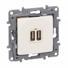 LEGRAND - 764694 Niloe Double USB charging socket ivory