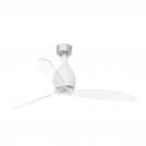 FARO - MINI ETERFAN Matt white/transparent ceiling fan with DC motor Ref.32025
