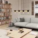 EGLO - Пендел BAILRIGG E27 4X40W черно/дърво - 43902 (2)