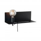PAULMANN - Аплик с рафт  78920  DEVARA⚡E27⚡230V⚡max. 40W dimmable✴Черен (4)