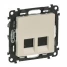 LEGRAND - 7 532 43 Double RJ 45 socket Valena Life - Cat. 6 UTP - with cover plate - ivory