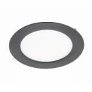 GTV Lighting - LED панел за вграждане черен ORIS PLUS 7W 4000K 560lm ф118 LD-ORW07W-NBP-10
