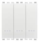 VIMAR -  20003.B - Three 1P 20AX 1-way switches white