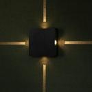V-TAC - 4W LED Wall Light Black Body Square 3000K IP65 SKU: 218211 VT-704