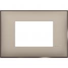 BTICINO - R4803CS cover plate - 3 centered module - Cream satin