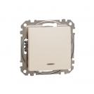 SCHNEIDER ELECTRIC - SDD112162N Sedna Design & Elements - 2pole switch red indicator light - 16AX 250V without frame beige