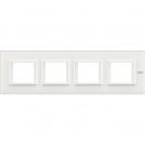 BTICINO - HA4802M4HVBB rectangular cover plate 4х2modules-White glass