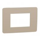 SCHNEIDER ELECTRIC - NU270327 New Unica - cover frame - 1 gang - 3 module - cappuccino/ ivory