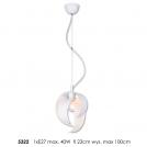 LIS LIGHTING - Пендел ARABICA 5322Z-H01 E27, 1x40W, H100, D23cm, бяло