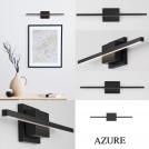 NOVA LUCE - Wall lamp  L:60.5, W:6.9, H:11.8 cm.  9267018  AZURE ⚡ LED 12.5W ⚡ 600Lm ⚡ 3000K ⚡ 230V ⚡ IP20 ✴ Sandy Black