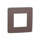 SCHNEIDER ELECTRIC - NU280217 New Unica - cover frame - 1 gang - 1 x 2 modules - chocolate/ black