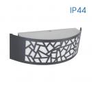 VIVALUX - WATERPROOF WALL LIGHTING FIXTURE LUXOR/PR 1XE27 GRAY IP44 VIV004504 