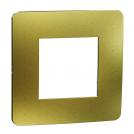 SCHNEIDER ELECTRIC - NU280259M New Unica - cover frame - 1 gang - 1 x 2 modules - gold/ white mirror surface 