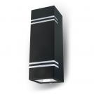 V-TAC - 7512 VT-7662 GU10 WALL FITTING SQUARE,SS BODY WITH BORDER-BLACK 2 WAY IP44