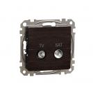 SCHNEIDER ELECTRIC - SDD181471S Sedna Design & Elements - TV/SAT Rosette 4db/1db, end point, wenge