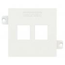 Ekinex - Лицев панел за 2х RJ45 Keystone 55x55 Fenix бяло - EK-KSC-2K-FBM