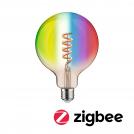 PAULMANN - 29162  Filament 230V Smart Home Zigbee 3.0 LED Globe G125 ⚡ E27 ⚡ 470lm ⚡ 6.3W ⚡ RGBW+ dimmable ✴ Gold 