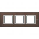 BTICINO - HA4802M3HBR rectangular cover plate 3х2modules - brushed bronze  - metal