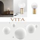 NOVA LUCE - Night lamp D:20, H:35.5 cm.    9028842   VITA ⚡ LED E27 ⚡ 1x12W ⚡ 230V ⚡ IP20 ✴ Brass Gold/White 