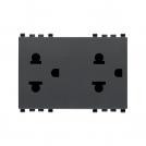 VIMAR - 20249 - Two 2P+E 16A USA+EU SICURY outlets grey