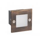 ACA LIGHTING - LED луна за вграждане в стена, квадрат 7х7cm, антично кафяво 230V AC 2W 3000K 90lm IP54 PAS230RS