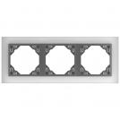 EFAPEL - TRIPLE FRAME GLASS/GREY 90930 TCS LOGUS 90 Crystal