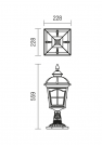 REDO GROUP - Градински стълб YORK 9652 ST56 E27 1X70W IP44 BR (1)