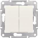 SCHNEIDER ELECTRIC - SDN0600123 Sedna - double 2way switch - 10AX without frame cream
