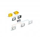 BTICINO - HA4803M3HVZS rectangular cover plate 3х2modules-Blue glass (1)