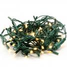 ACA LIGHTING - 100WWC65RGR XMAS GREEN RUBBER CABLE 100LED STRING LIGHTS 10cm SPACING WARM WHITE CONNECTABLE MAX 20SETS IP65 L10m 1.5m LE