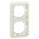 LEGRAND - Flush mounting support frame Plexo IP55 - 2 gang vertical - white  69696