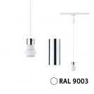 PAULMANN - Пендел (основна без абажур) за шина 94887 URail 2Easy ⏺E27 max. 20W dimmable ~ 230V⏺Бял