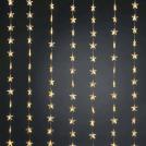 ACA LIGHTING - 48 LED коледна завеса 1.2м с прозрачни звезди, топло бяла светлина 0.5W, 8 функции, IP44 X0848122